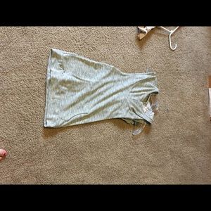 Sleeveless gray hoodie